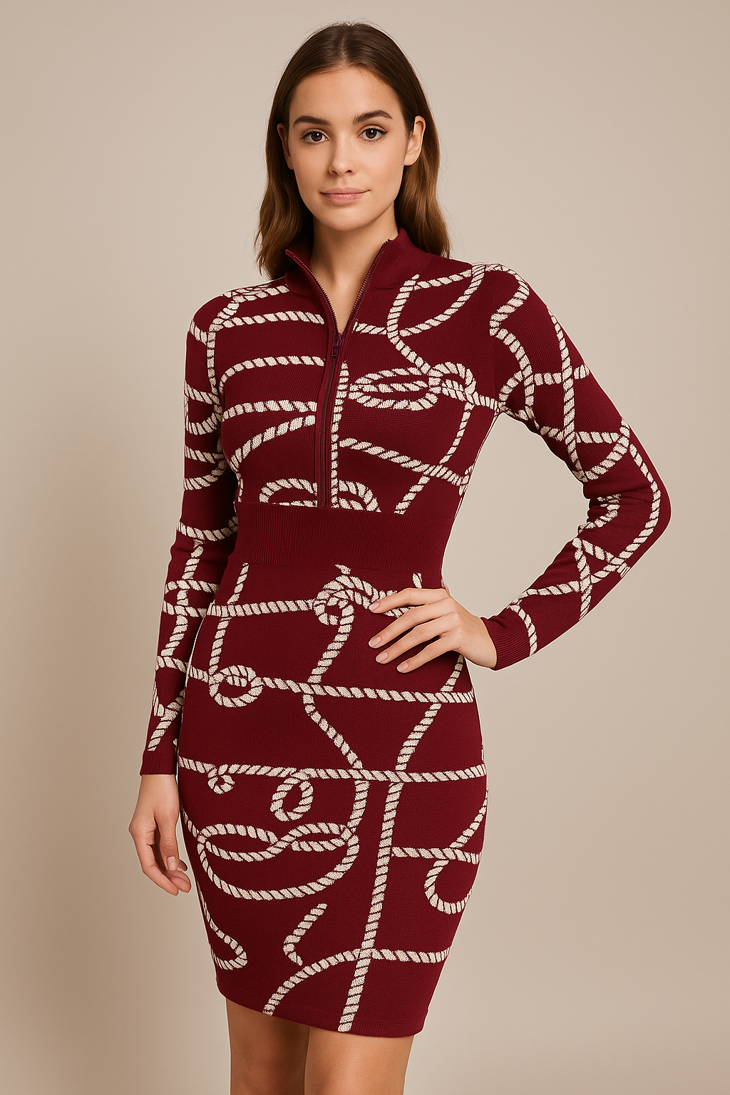 Lyte Club Ladies Western Midi O1356-9260 Mehroon