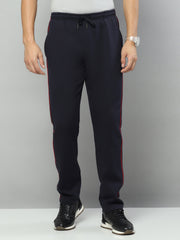 Men Navy Blue Solid Regular Fit Winter Lower