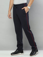Men Navy Blue Solid Regular Fit Winter Lower