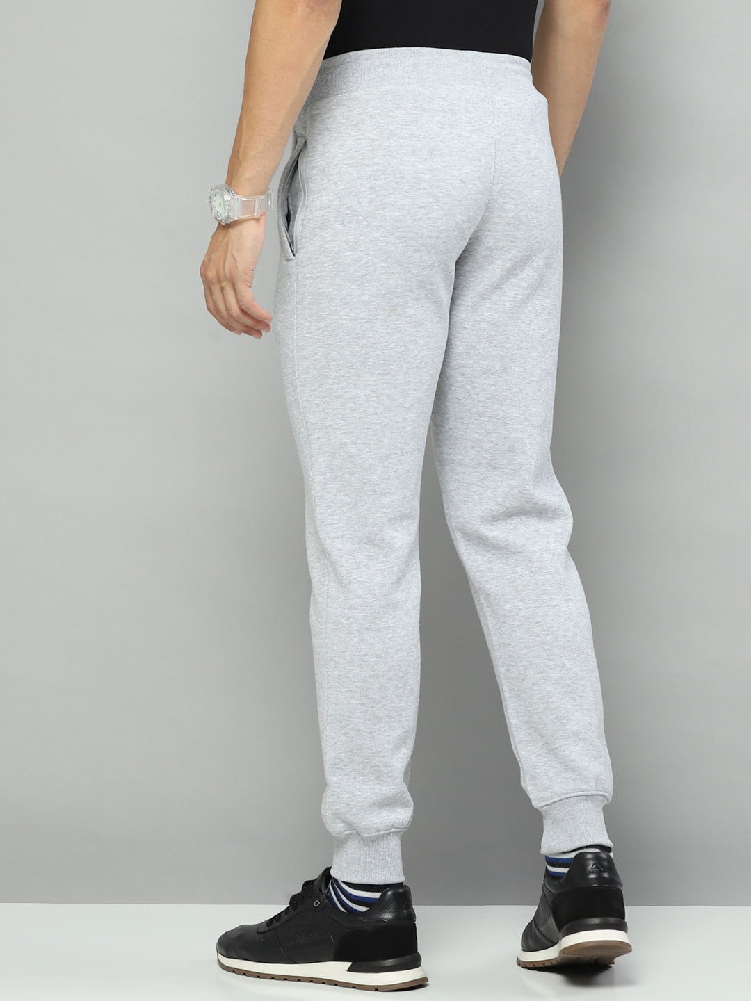 Men Grey Melange Solid Regular Fit Winter Lower - Goyalsons ShopMax