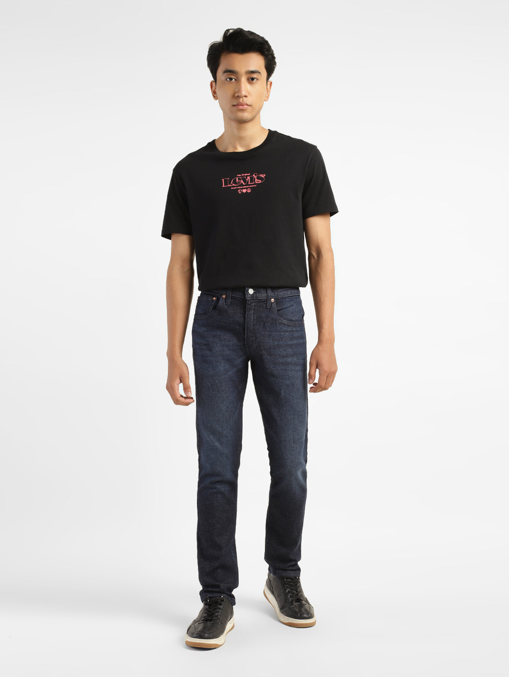 Men'S 65504 Indigo Skinny Fit Mid Rise Jeans