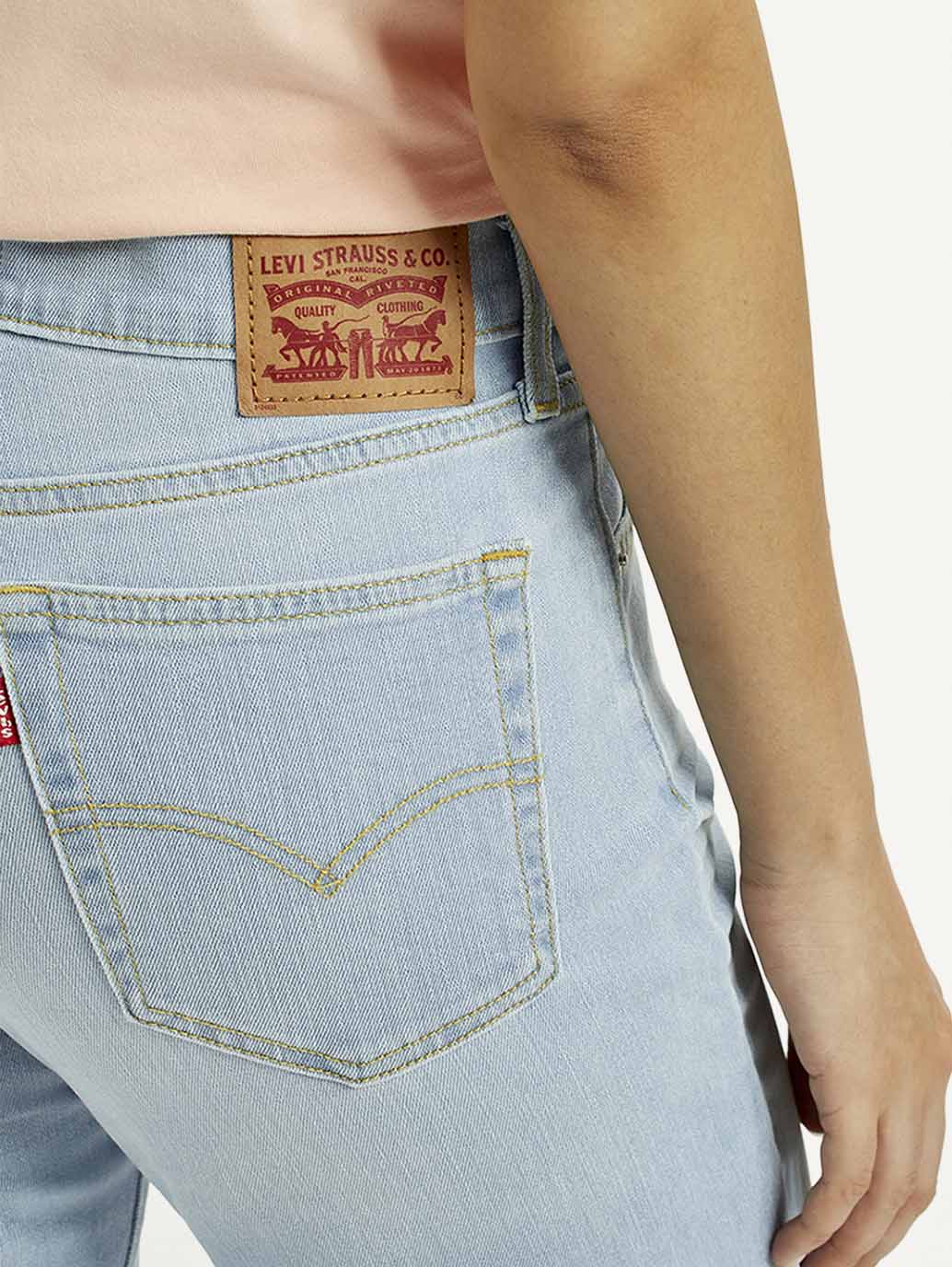 Women'S 724 Light Indigo Straight Fit High Rise Jeans