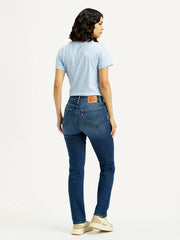 Women'S 724 Blue Straight Fit High Rise Jeans