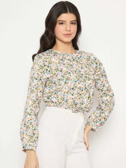 Madame Ladies Western Top H/S M4S18512Pn 106 Multicolour