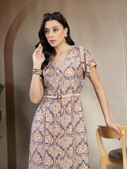 Gipsy Mocca Rayon Printed A-Line Fit Dress
