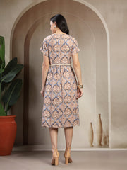 Gipsy Mocca Rayon Printed A-Line Fit Dress