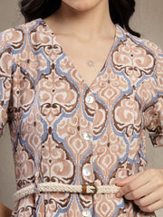 Gipsy Mocca Rayon Printed A-Line Fit Dress