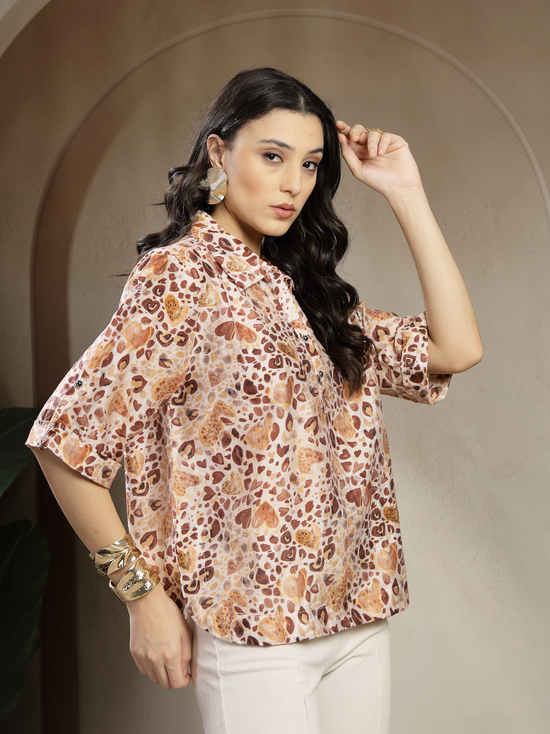 Gipsy Grey Printed Rayon Tunic