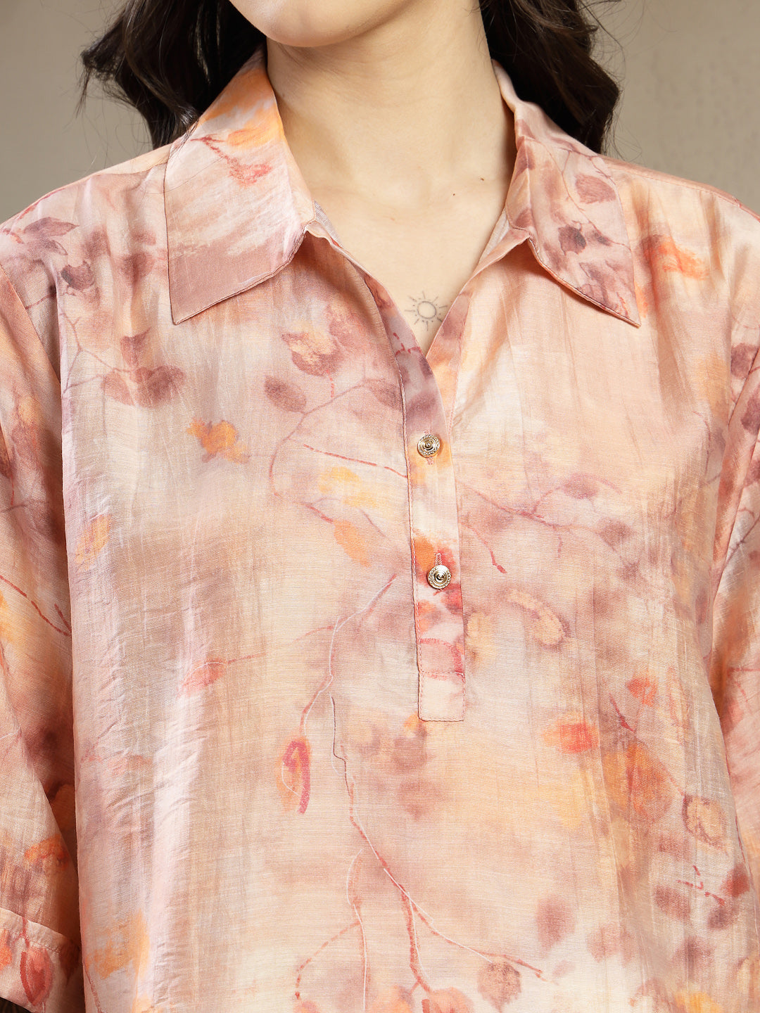 Gipsy Ladies Western Tunic 6Tnc251117 Pea Mc Peach