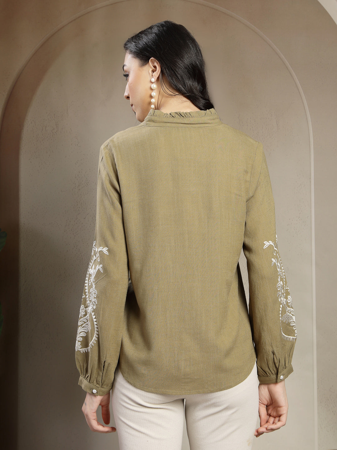 Gipsy Ladies Western Tunic 6Tnc251132 Olv Ub Olive