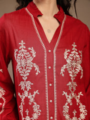 Gipsy Ladies Western Tunic 6Tnc251132 Rd Ub Red