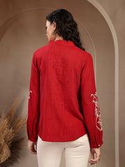 Gipsy Ladies Western Tunic 6Tnc251132 Rd Ub Red