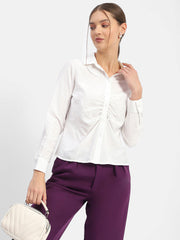 Madame Ladies Western Top H/S M4S18253 040 White