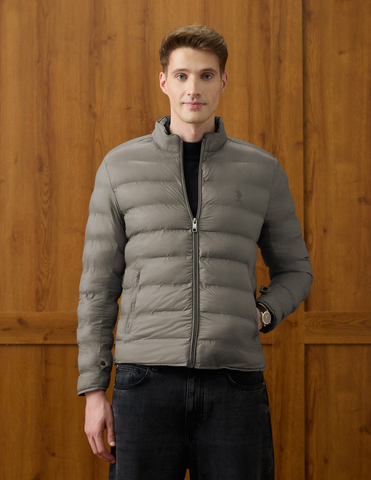 U.S.Polo Mens Jacket F/S Usjck024A Lt. Brown