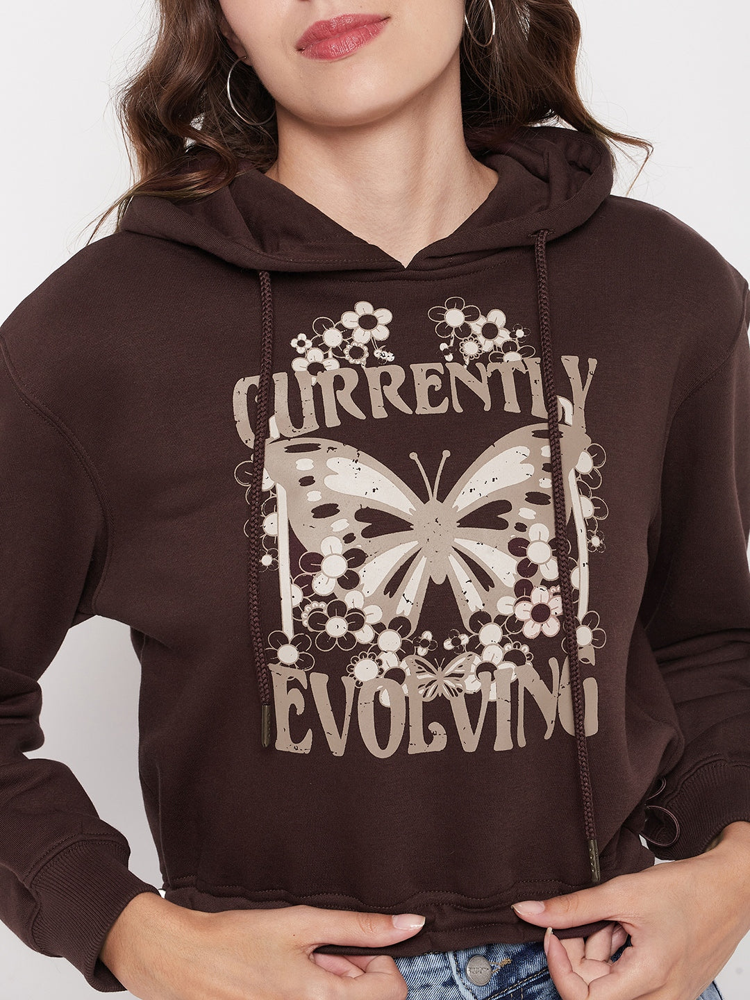 Madame Ladies Western Sweat Shirt M3W22306 103 Coffee