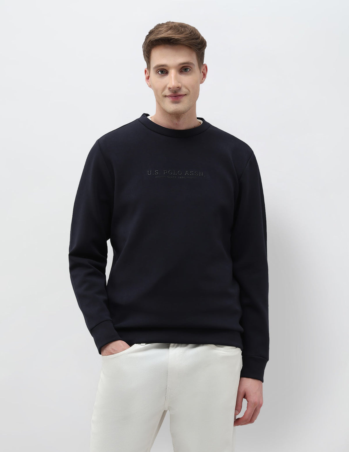 U.S.Polo Mens Sweat Shirt F/S Ussws4316 Navy