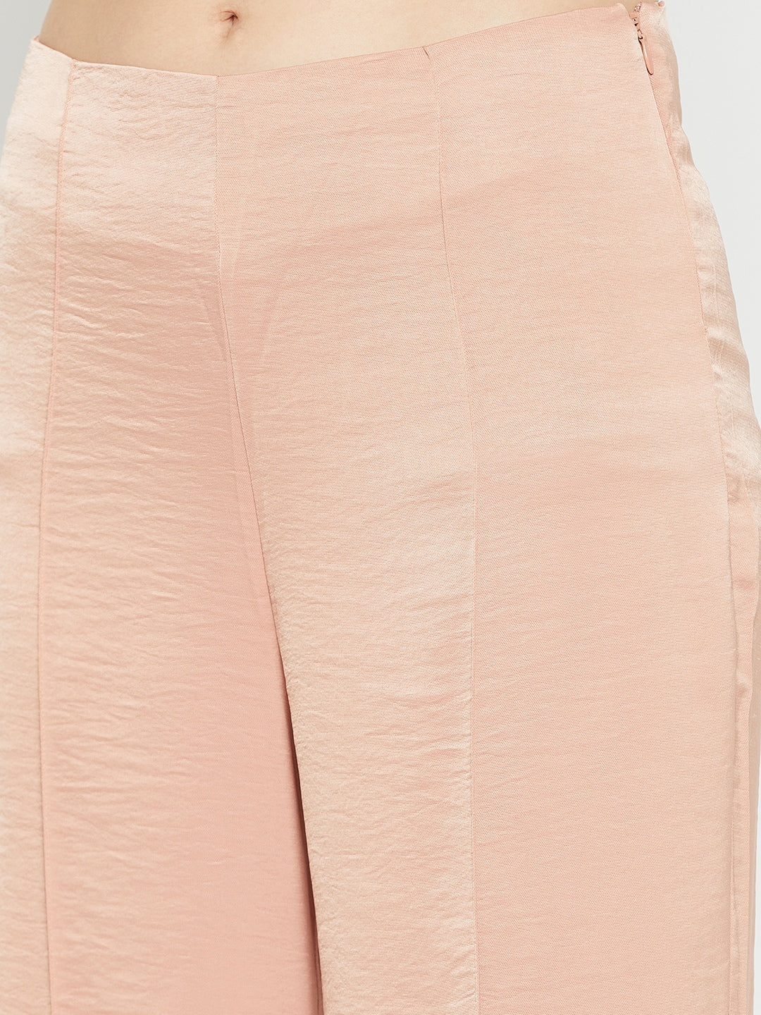 Madame Women Solid Camel Trouser