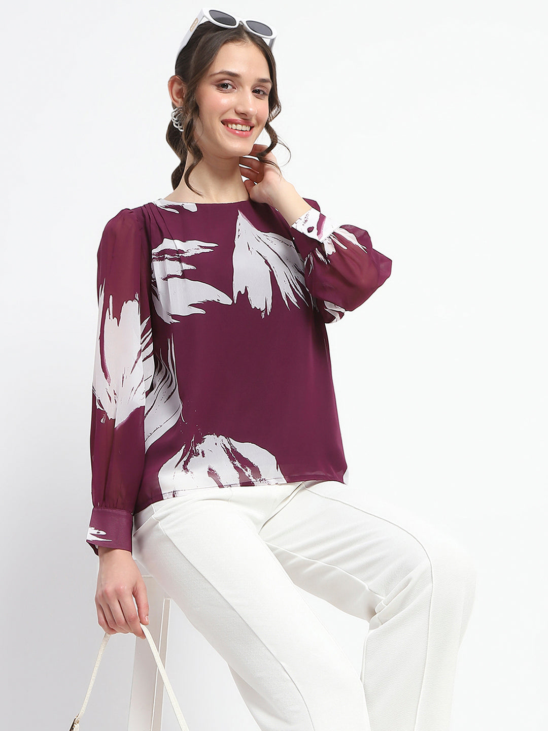 Madame Ladies Western Top F/S M4W18629 127 Plum