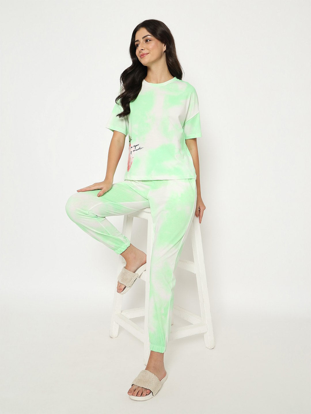 M-Secret Ladies Western Night Suit H/S S5S30113 014 Green