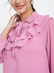 Madame Solid Pink Top