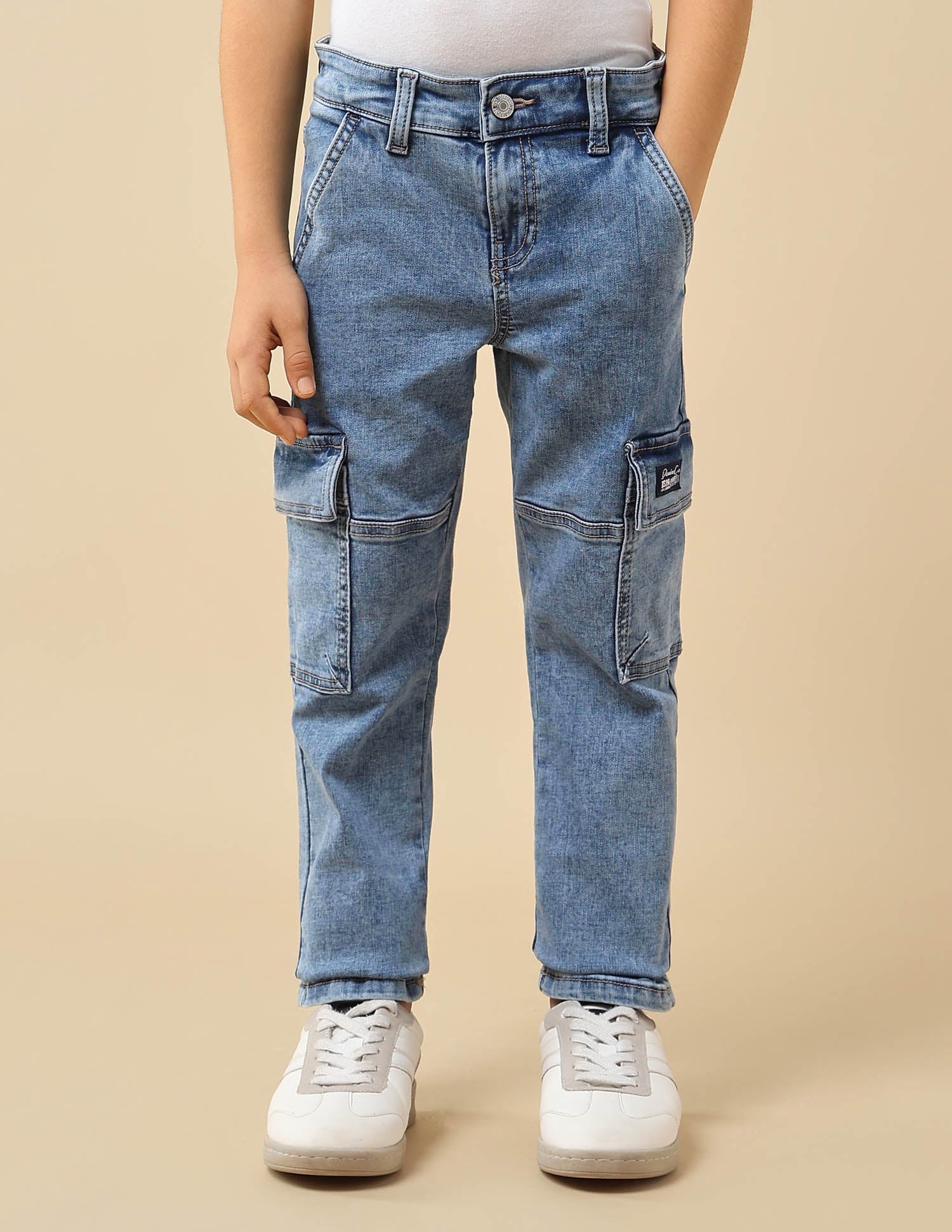 U.S.POLO KIDS BOYS JEANS UKJEN762 LT. BLUE