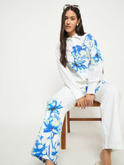 Madame Ladies Western Top H/S M5S34018 003 Blue