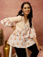 Jaipur Kurti Ladies Western Kurti 1Pcs 1B23Topsr004 White