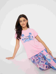 M-Secret Ladies Western Night Suit H/S S5S30123 031 Pink