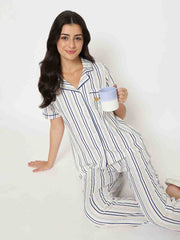 M-Secret Ladies Western Night Suit H/S S5S30101 1 Off White