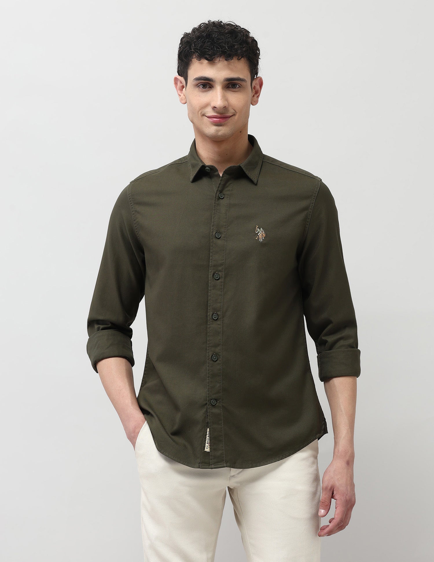 U.S.Polo Mens Casual Shirt F/S Udsht1830 Udsht1830