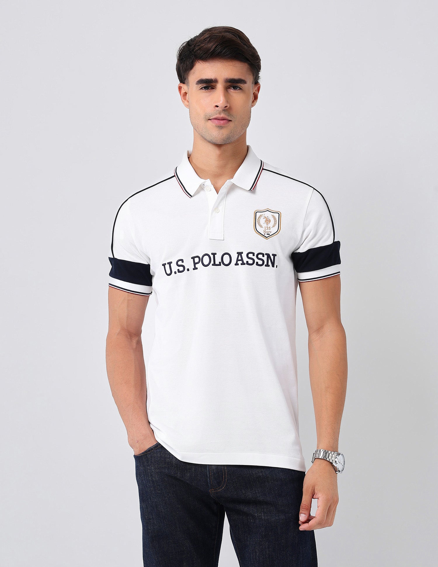 U.S.Polo Mens T-Shirt F/S Ustsh3127 White