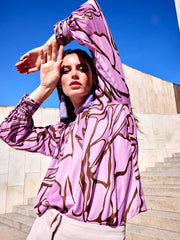 Madame Printed Floral Motif Mauveã¢Â Top