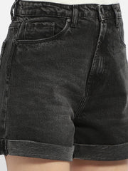 Madame Ladies Western Shorts Denim M4S25609 047 Charcoal