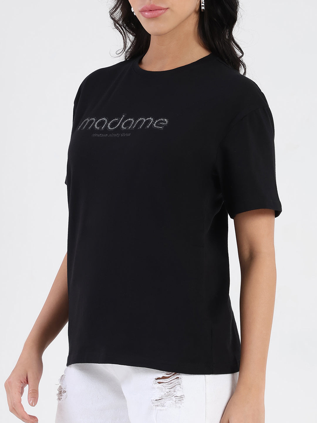 Madame Ladies Western Top H/S M5S11451 002 Black