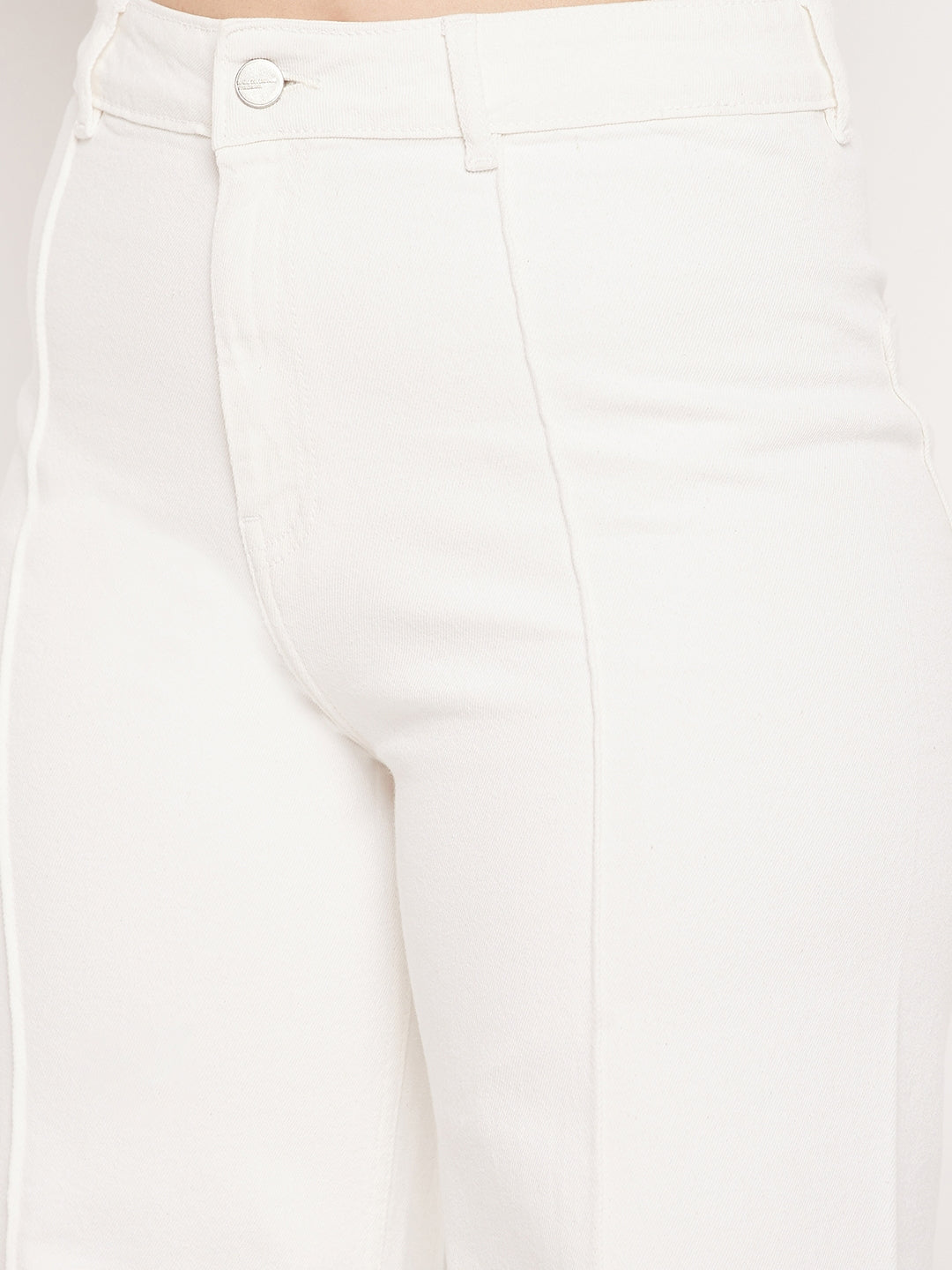 Madame White High Rise Wide Leg Jeans