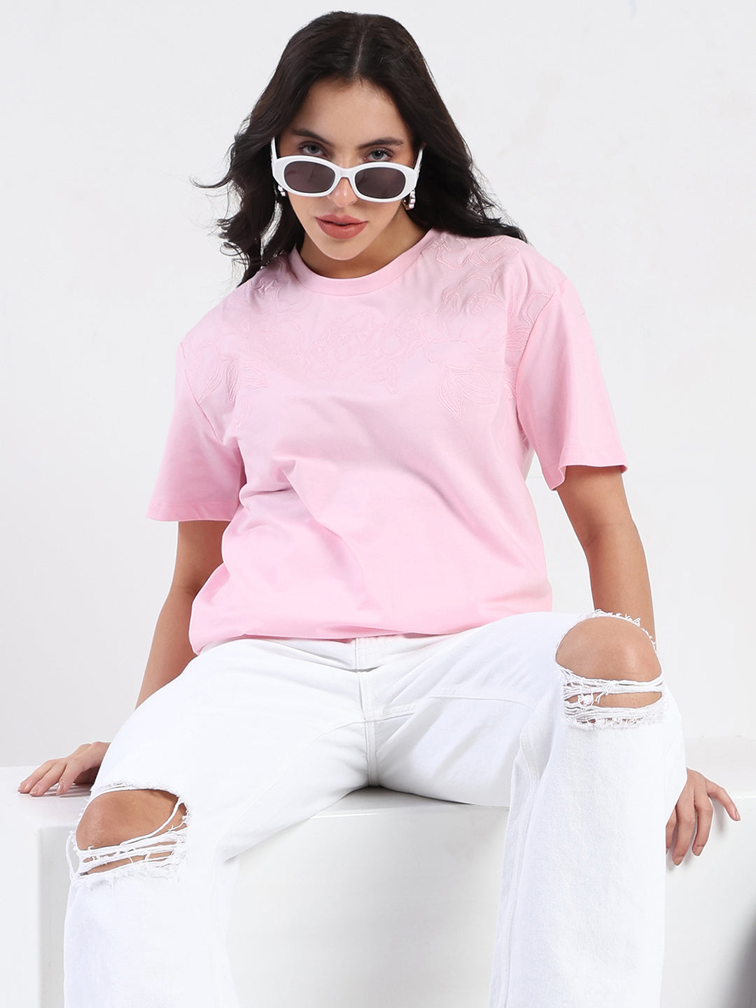 Madame Ladies Western Top H/S M5S11278 031 Pink