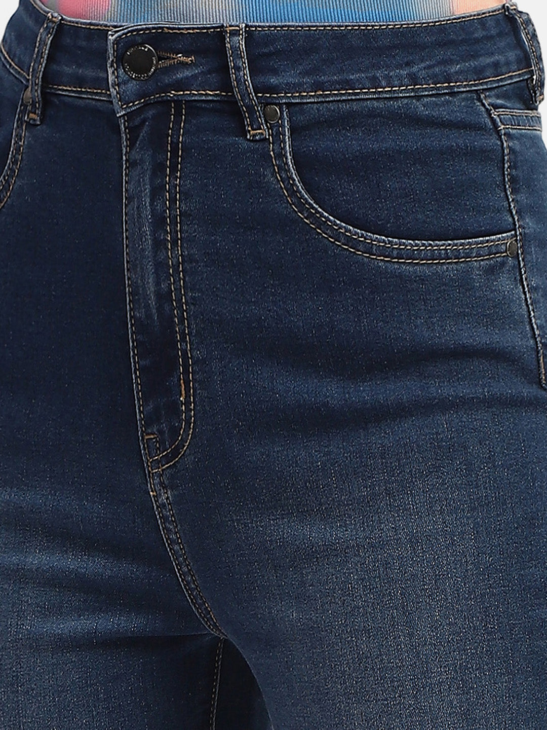 Madame Mid Rise Blue Flared Jeans