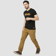 Spykar Mens Casual Trouser Mtrcg1Bd032 Camel Khaki