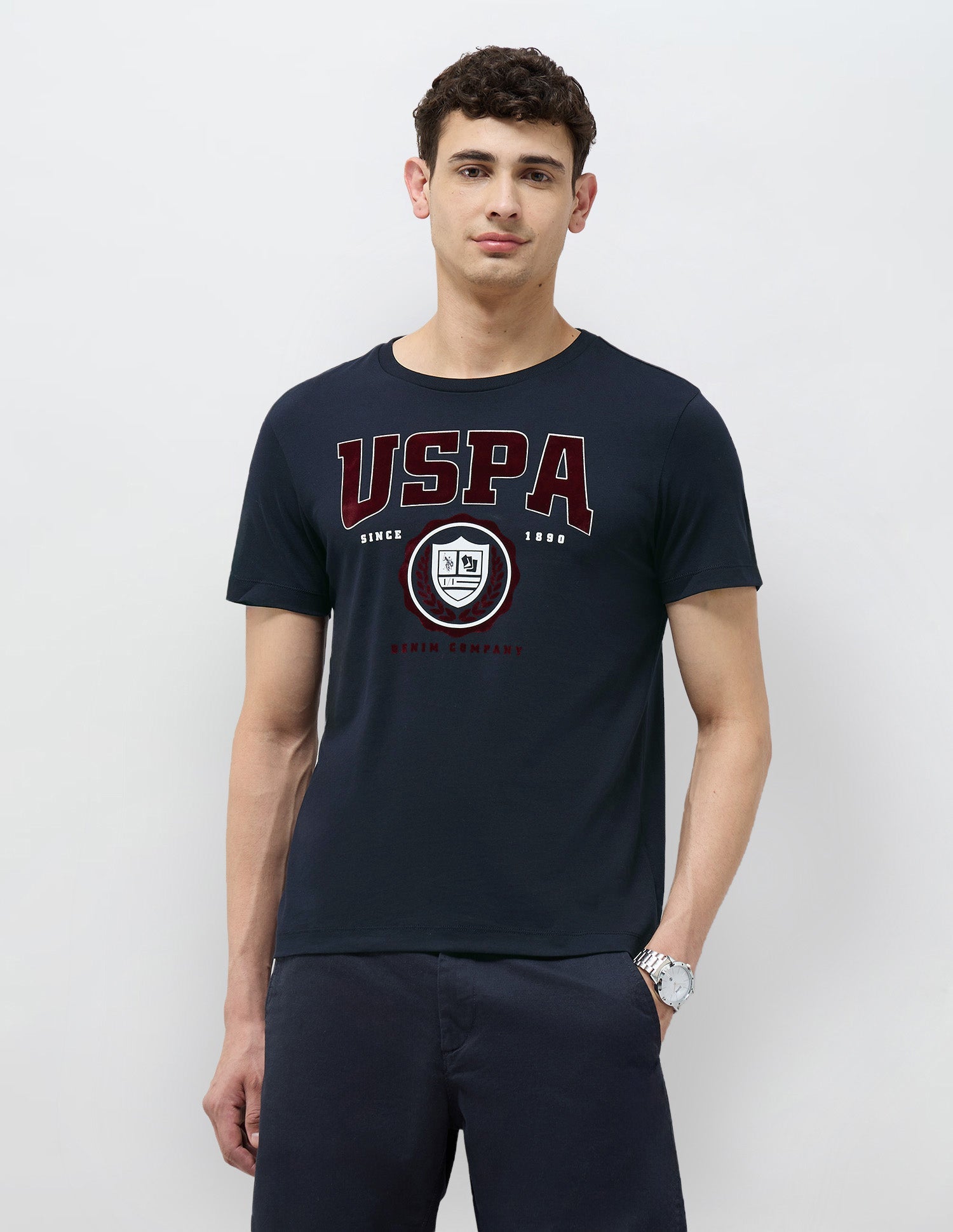 U.S.Polo Mens T-Shirt F/S Udtsh3807 Navy