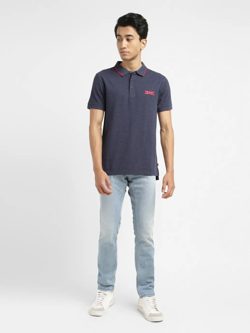Men'S Solid Slim Fit Polo T-Shirt