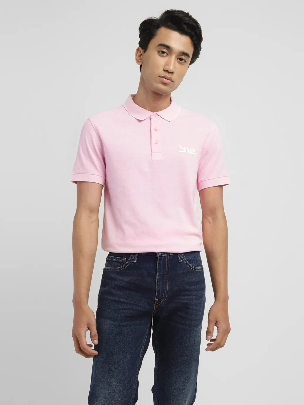 Men'S Solid Slim Fit Polo T-Shirt