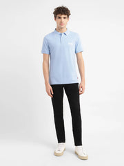 Men'S Solid Slim Fit Polo T-Shirt