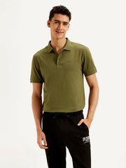 Men'S Solid Slim Fit Polo T-Shirt