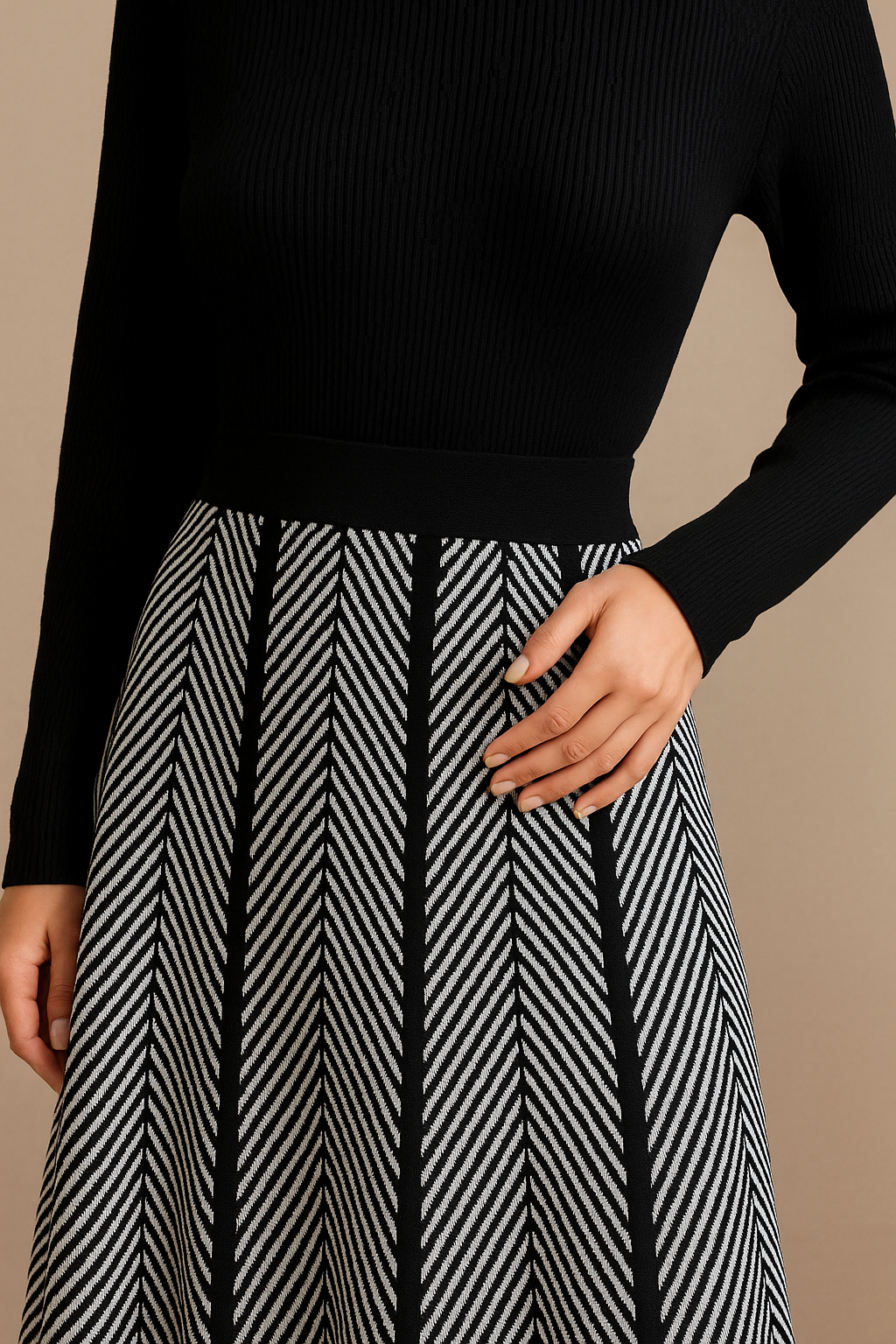 Lyte Club Ladies Western Midi O1356-75480 Black