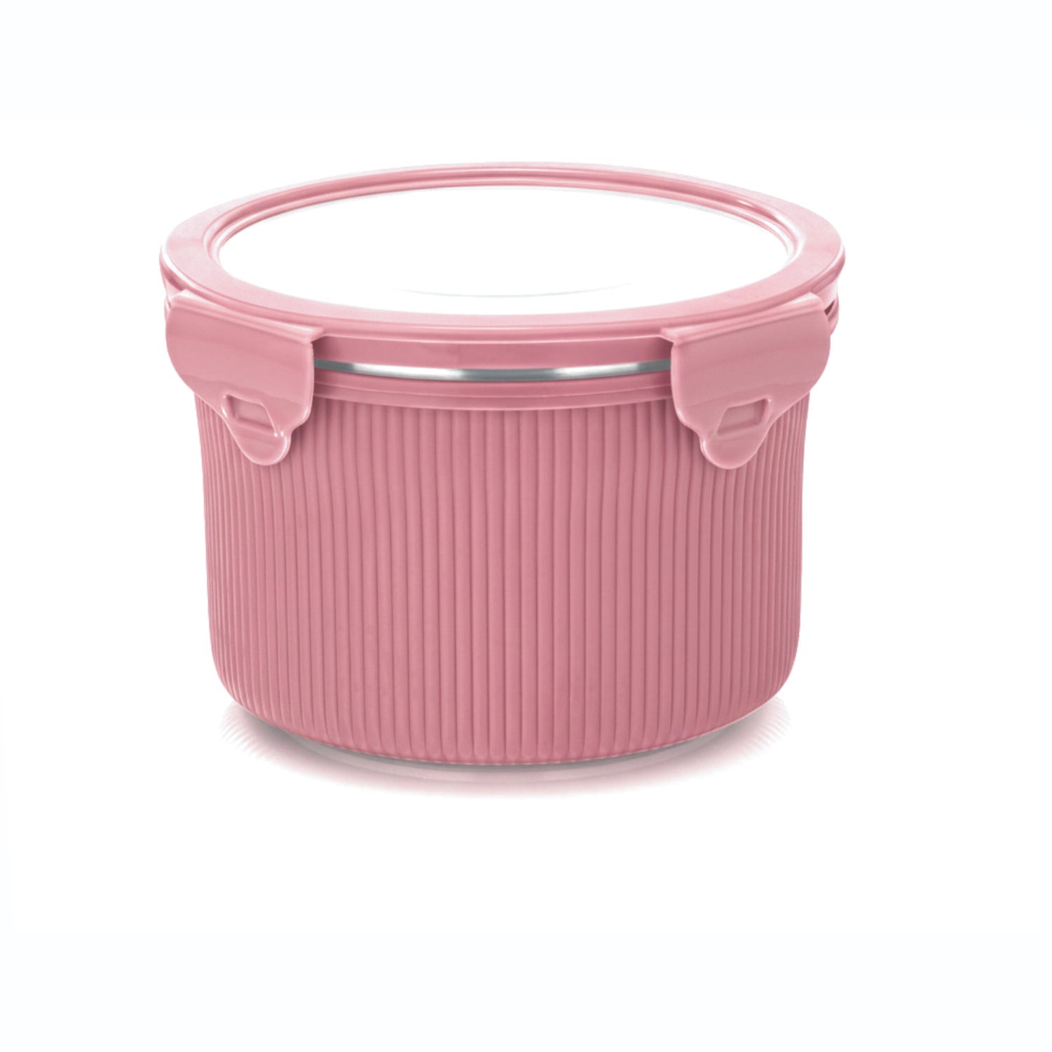 Lock N Store Microsafe Steel Round Container With Steel Lid 750 Ml