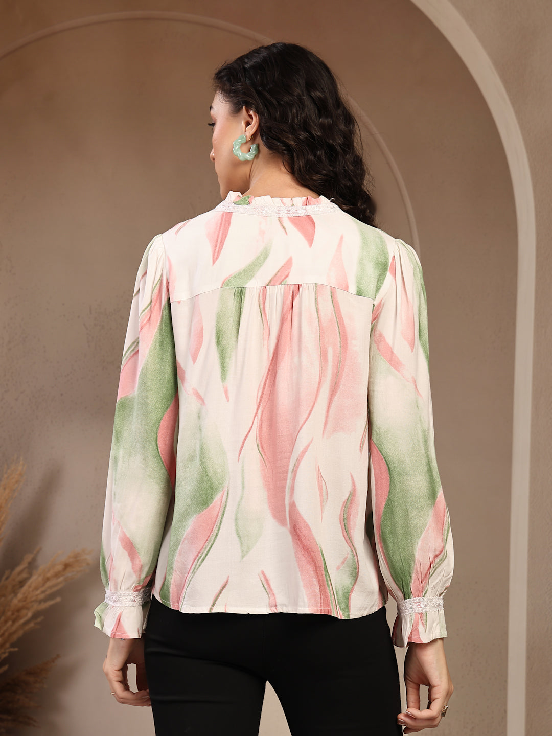 Gipsy Pink Printed Rayon Blouse