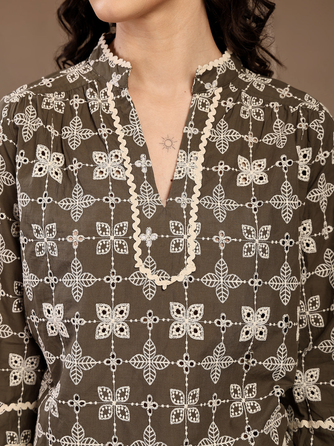 Gipsy Ladies Western Tunic 6Tnc257164 Olv Ub Olive