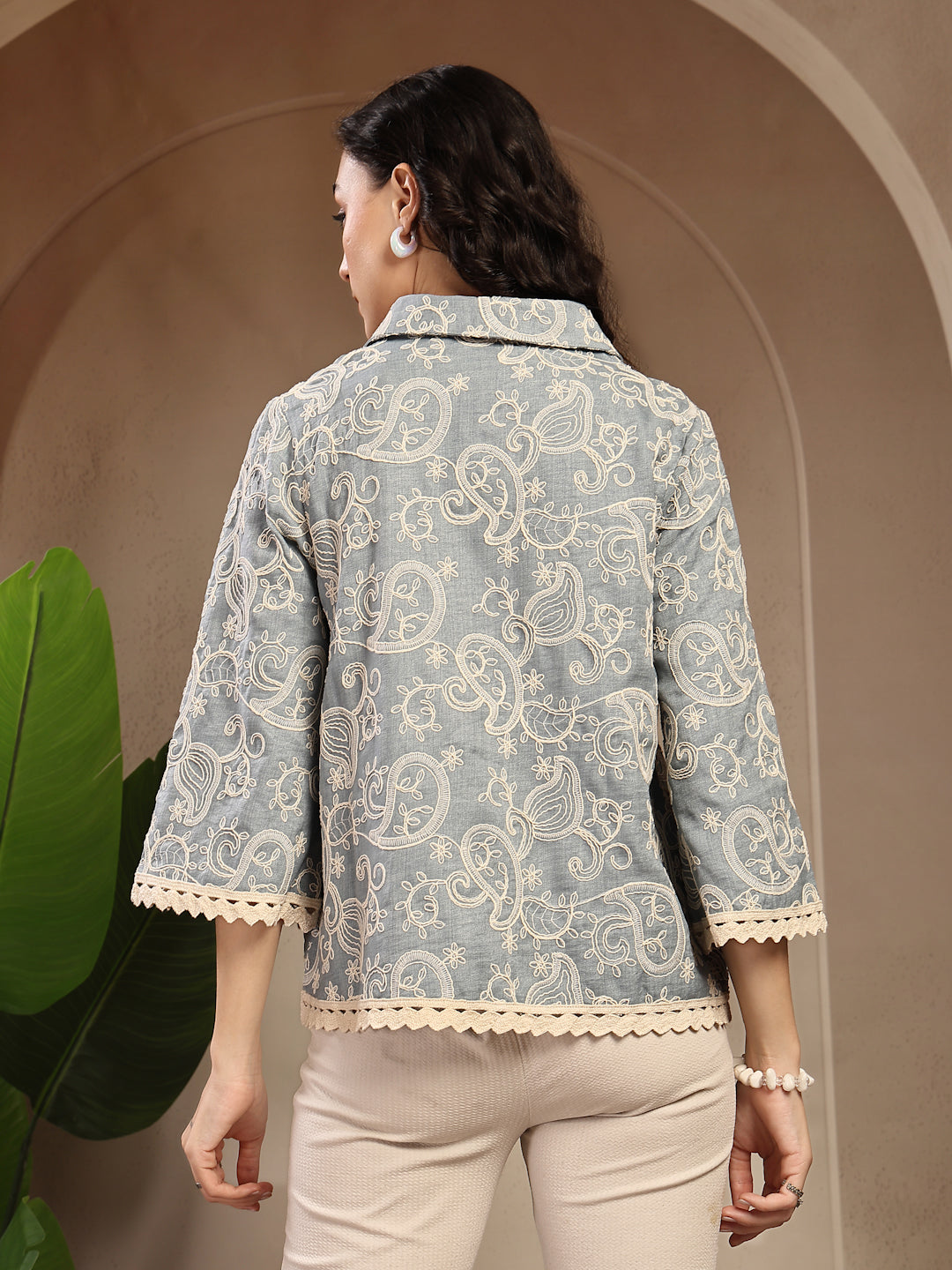Gipsy Sage Embroidered Rayon Tunic