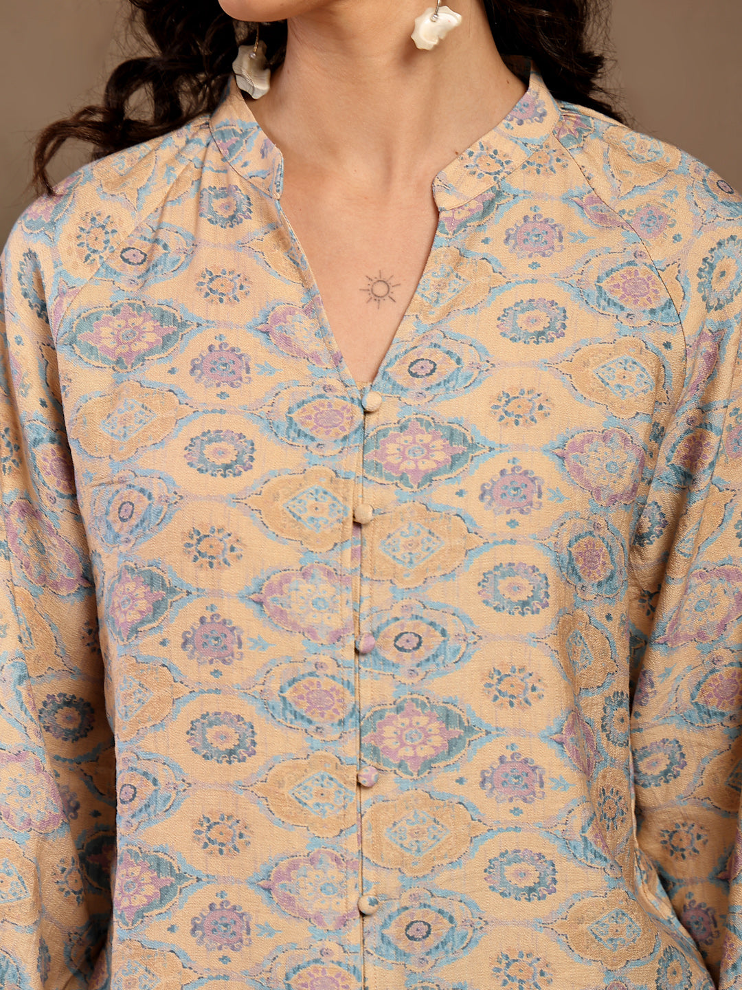 Gipsy Cream Printed Tunic