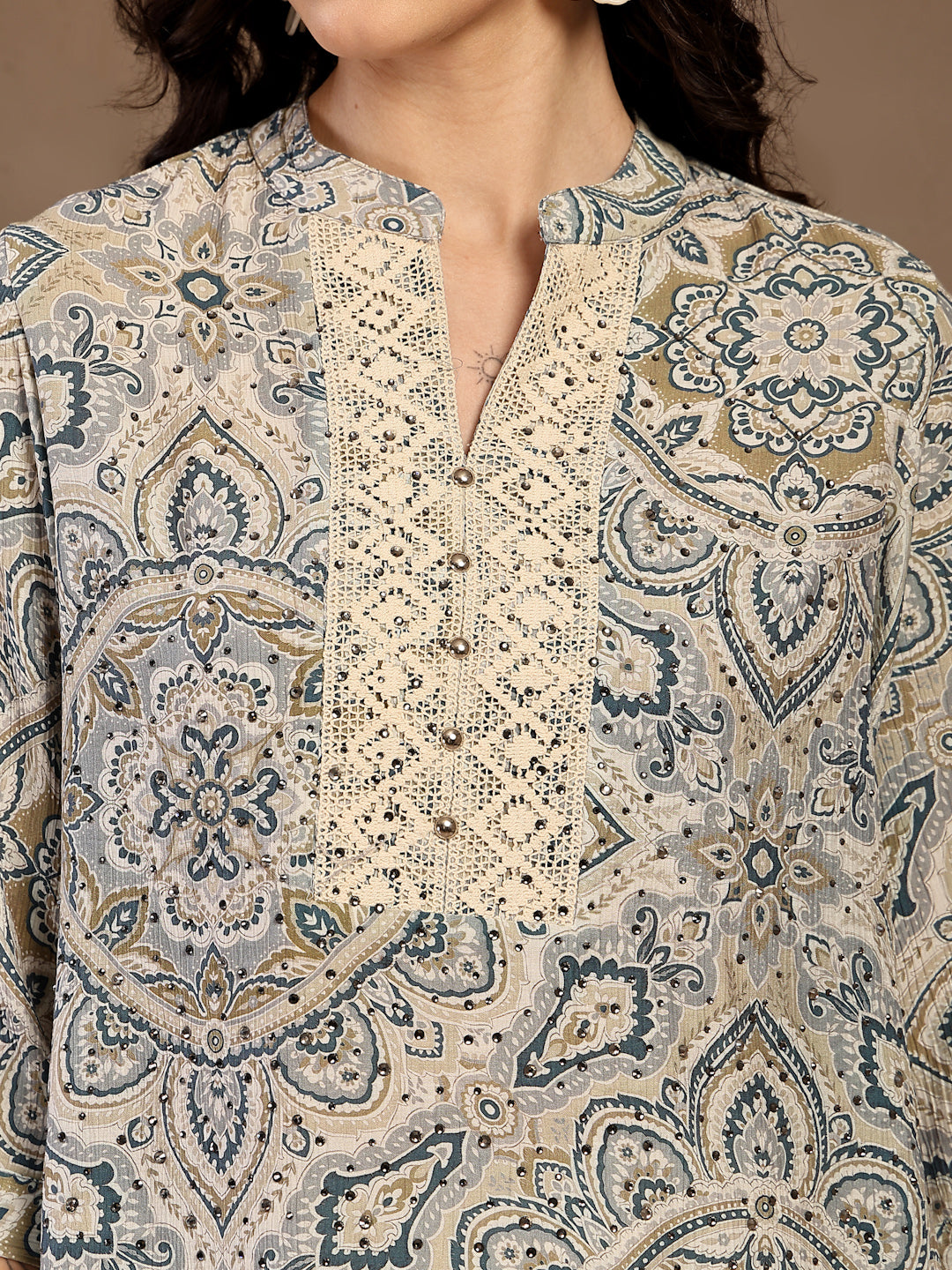 Gipsy Ladies Western Tunic 6Tnc251084 Be Mc Blue